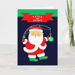 Cartes Pour Fêtes Annuelles Noël de pêche