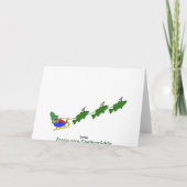 Cartes Pour Fêtes Annuelles Noël de pêche de bar amusant (Dos)