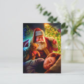 Cartes Pour Fêtes Annuelles Noël de Père Noël (Debout devant)