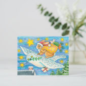 Cartes Pour Fêtes Annuelles Noël de Père Noël Bunny (Debout devant)
