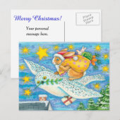 Cartes Pour Fêtes Annuelles Noël de Père Noël Bunny (Devant / Derrière)