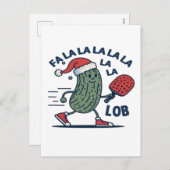 Cartes Pour Fêtes Annuelles Noël de Pickball (Devant / Derrière)