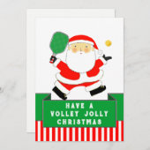 Cartes Pour Fêtes Annuelles Noël de Pickball (Devant / Derrière)