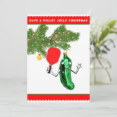 Cartes Pour Fêtes Annuelles Noël de Pickleball (Debout devant)
