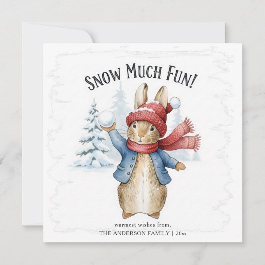 Cartes Pour Fêtes Annuelles Noël de Pierre Lapin (Devant)