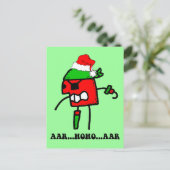 Cartes Pour Fêtes Annuelles Noël de pirates amusant (Debout devant)