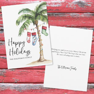 Cartes Pour Fêtes Annuelles Noël de plage heureux