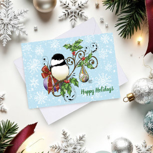 Cartes Pour Fêtes Annuelles Noël de poulet d'hiver