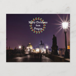 Cartes Pour Fêtes Annuelles Noël de Prague, photo du paysage urbain