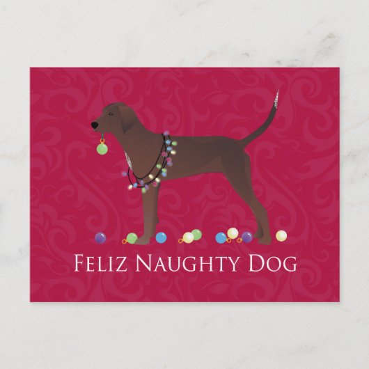 Cartes Pour Fêtes Annuelles Noël de Redbone Coonhound (Devant)