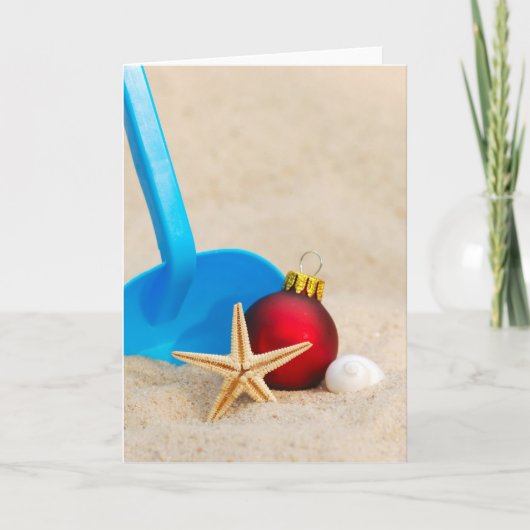 Cartes Pour Fêtes Annuelles Noël de Sandy Beach (Devant)
