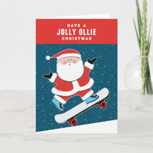 Cartes Pour Fêtes Annuelles Noël de skateboard drôle