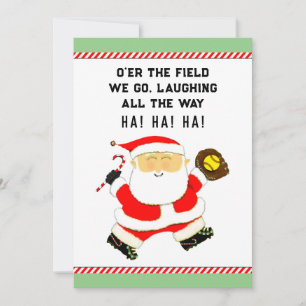 Cartes Pour Fêtes Annuelles Noël de softball