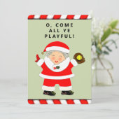 Cartes Pour Fêtes Annuelles Noël de softball amusant (Debout devant)
