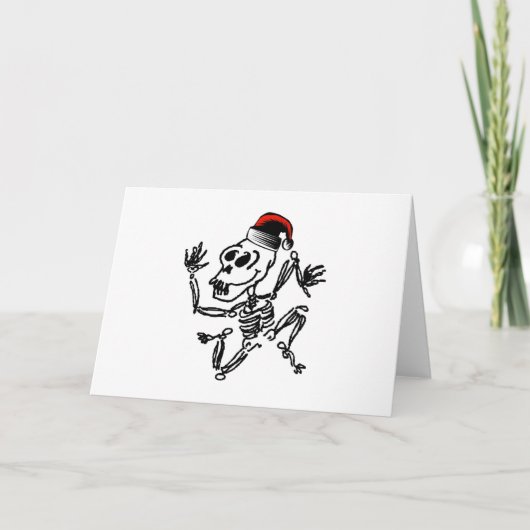 Cartes Pour Fêtes Annuelles Noël de squelette (Devant)