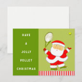 Cartes Pour Fêtes Annuelles Noël de tennis (Devant / Derrière)