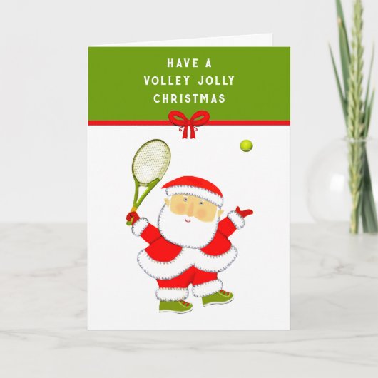 Cartes Pour Fêtes Annuelles Noël de tennis (Devant)