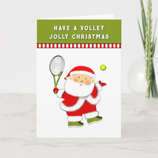 Cartes Pour Fêtes Annuelles Noël de tennis (Devant)