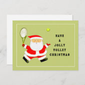 Cartes Pour Fêtes Annuelles Noël de tennis (Devant / Derrière)