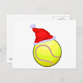 Cartes Pour Fêtes Annuelles Noël de tennis (Devant / Derrière)