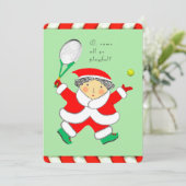 Cartes Pour Fêtes Annuelles Noël de tennis (Debout devant)