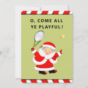Cartes Pour Fêtes Annuelles Noël de tennis amusant