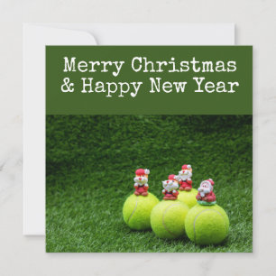 Cartes Pour Fêtes Annuelles Noël de tennis avec thème de tennis