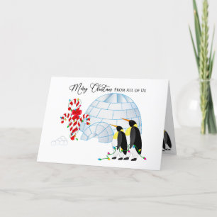 Cartes Pour Fêtes Annuelles Noël de tous les pingouins par Igloo Lights