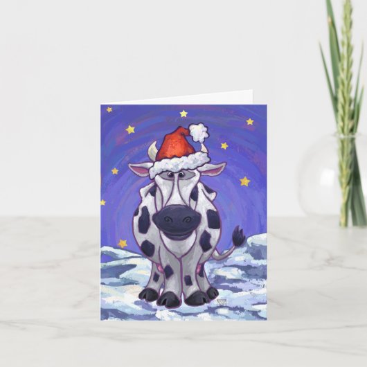 Cartes Pour Fêtes Annuelles Noël de vache (Devant)