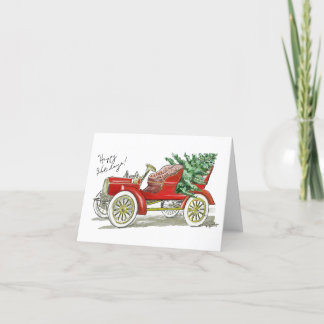 Cartes Pour Fêtes Annuelles Noël de voiture classique