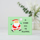 Cartes Pour Fêtes Annuelles Noël de volley-ball (Debout devant)