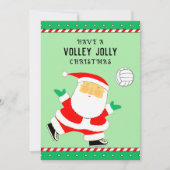 Cartes Pour Fêtes Annuelles Noël de volley-ball (Devant)