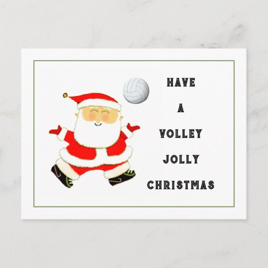 Cartes Pour Fêtes Annuelles Noël de volley-ball (Devant)