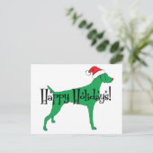 Cartes Pour Fêtes Annuelles Noël de Weimaraner (Debout devant)