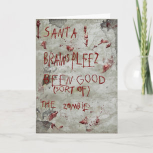Cartes Pour Fêtes Annuelles Noël de zombi