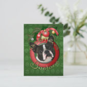 Cartes Pour Fêtes Annuelles Noël - Deck the Halls - Bostons (Debout devant)