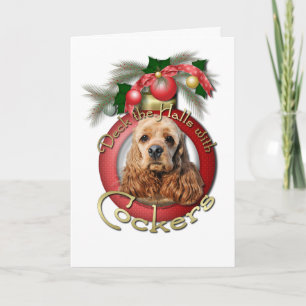 Cartes Pour Fêtes Annuelles Noël - Deck the Halls - Cockers