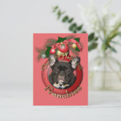 Cartes Pour Fêtes Annuelles Noël - Deck the Halls - Français - Turquoise (Debout devant)