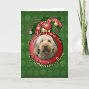 Cartes Pour Fêtes Annuelles Noël - Deck the Halls - Goldendoodles