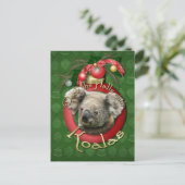 Cartes Pour Fêtes Annuelles Noël - Deck the Halls - Koalas (Debout devant)