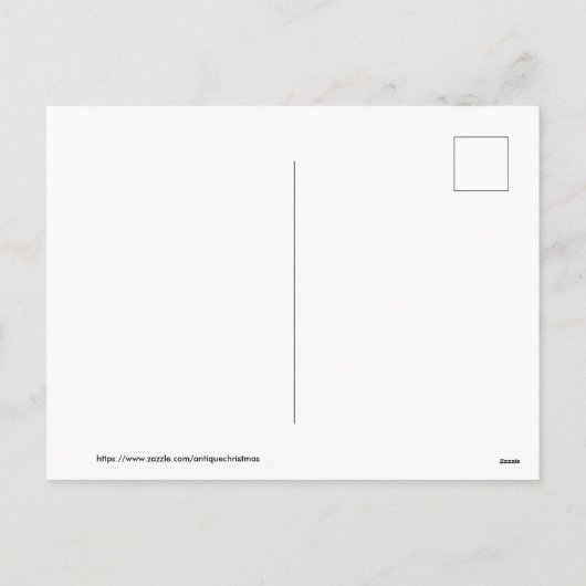 Cartes Pour Fêtes Annuelles Noël démodé, chiot (Dos)