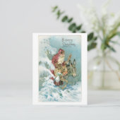 Cartes Pour Fêtes Annuelles Noël démodé, Père Noël (Debout devant)