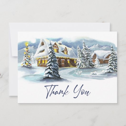 Cartes Pour Fêtes Annuelles Noël d'entreprise d'hiver (Devant)