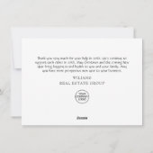 Cartes Pour Fêtes Annuelles Noël d'entreprise d'hiver (Dos)