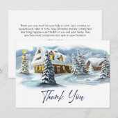 Cartes Pour Fêtes Annuelles Noël d'entreprise d'hiver (Devant / Derrière)