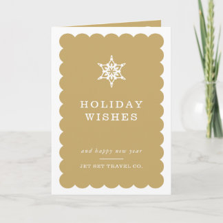 Cartes Pour Fêtes Annuelles NOËL D'ENTREPRISE flocon de neige moderne minimal