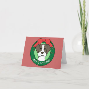 Cartes Pour Fêtes Annuelles Noël d'épagneul de Bretagne
