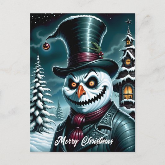 Cartes Pour Fêtes Annuelles Noël Déplaisant de Snowman (Devant)