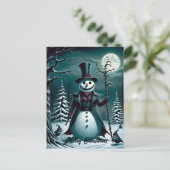 Cartes Pour Fêtes Annuelles Noël Déplaisant de Snowman (Debout devant)