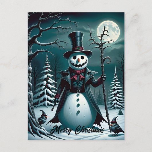 Cartes Pour Fêtes Annuelles Noël Déplaisant de Snowman (Devant)